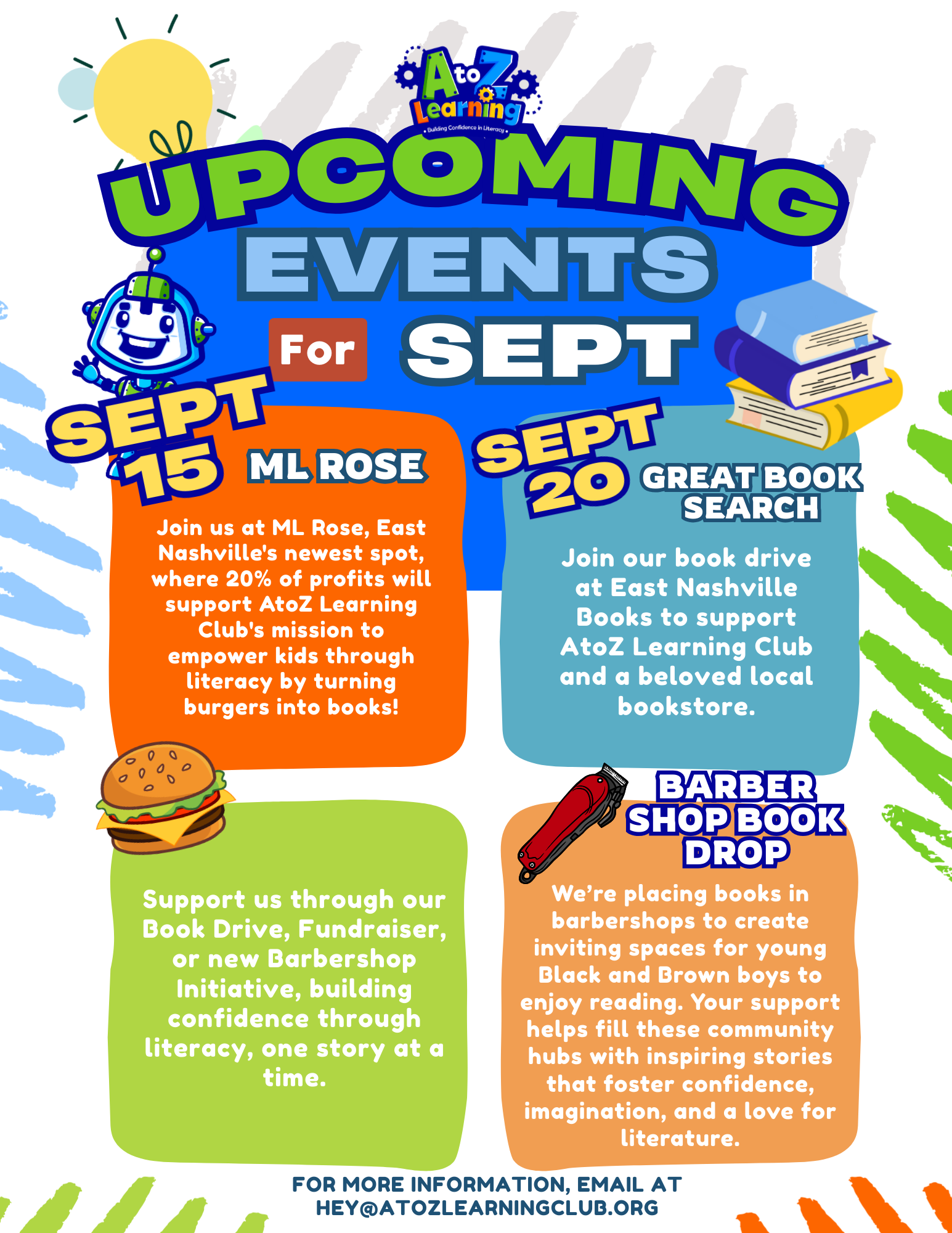 Upcoming AtoZ Learning Events for September